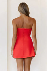 Blossom Luxe Strapless Mini Dress