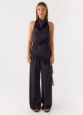 Emilee Cowl Top - Black