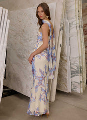 Under The Pagoda Maxi Dress - Violet Blossom