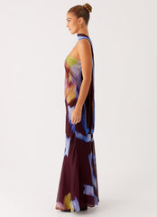 Under The Pagoda Maxi Dress - Dark Floral