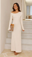 Soulina Knit Maxi Dress - Cream