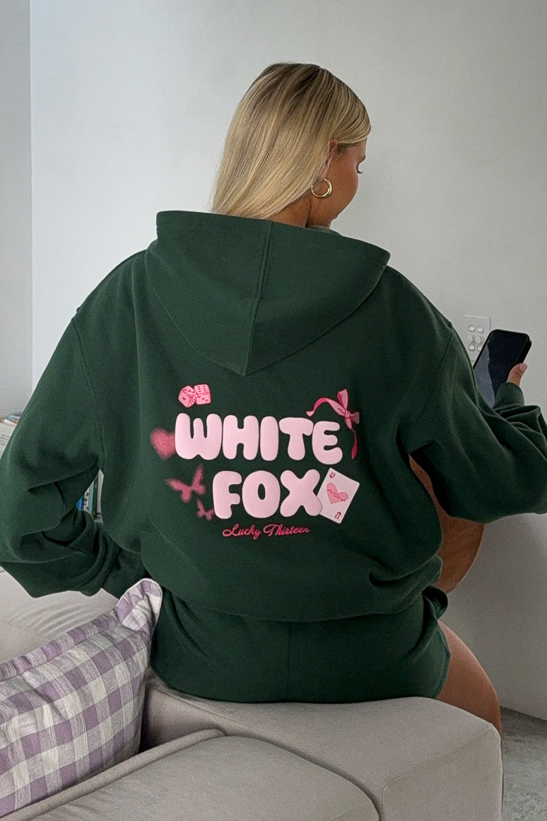 Lucky Thirteen Stephanie Oversized Hoodie Green